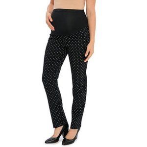 Maternity Women's Black Print Career Dress Pants Skinny Legs Size S XL XXL NWT